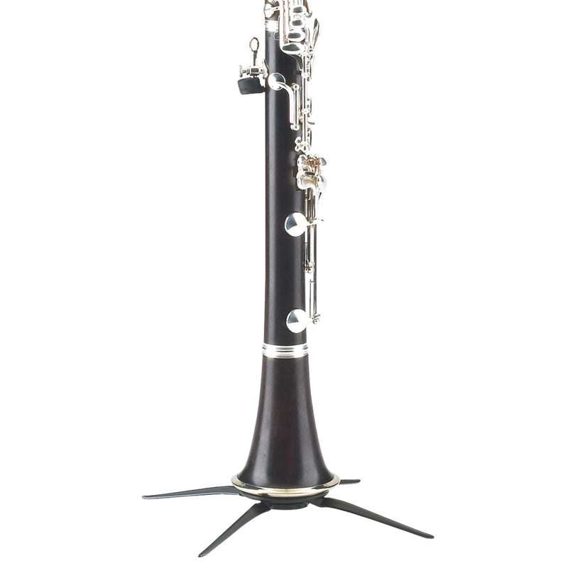 KM حامل كلارينيت محمول K&M كونيغ وماير 15222.000.55 - خفيف الوزن مع قاعدة قابلة للطي بأربعة أرجل - يناسب كلارينيت A و B - قاعدة مستقرة وآمنة - درجة احترافية - صنع في ألمانيا - أسود - Image 3